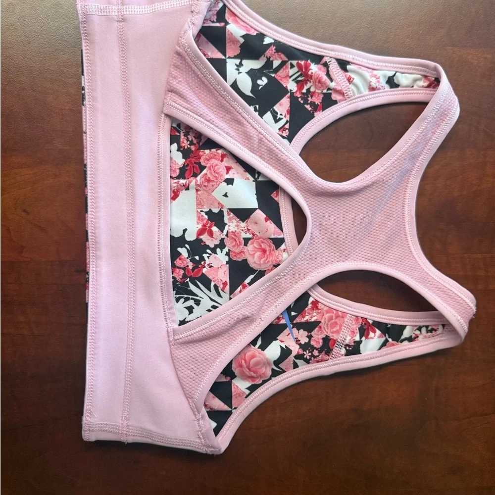 Nike Girls Floral Sports Bra, reversible